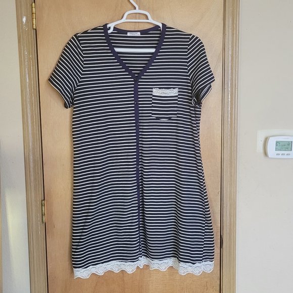 Ekouaer Sleepshirt XL Striped - Picture 1 of 6